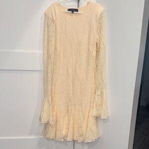 Cream long sleeve dress